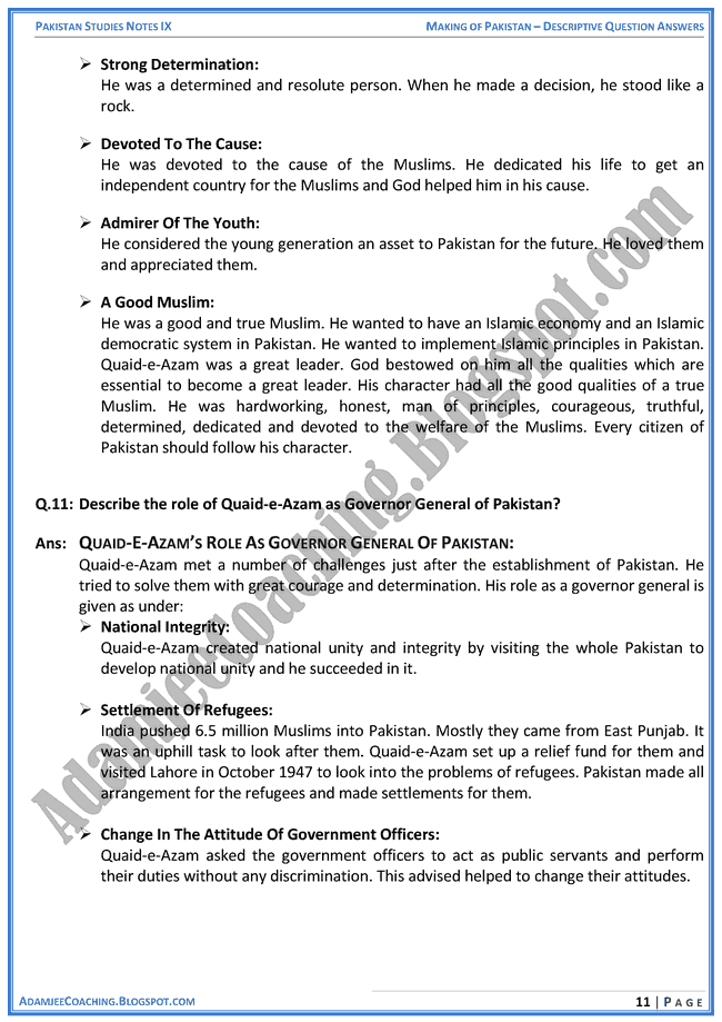 making-of-pakistan-descriptive-question-answers-pakistan-studies-ix