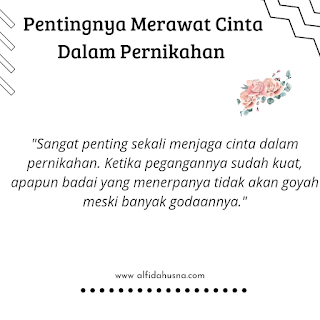 Sangat penting menjaga cinta dalam rumah tangga