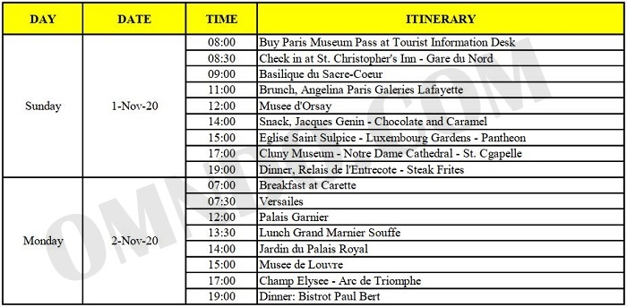 20+ Contoh Tour Itinerary 3 Hari 2 Malam