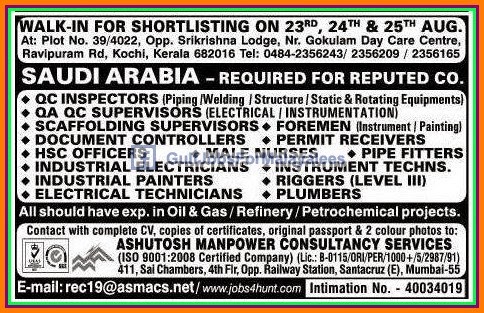 Oil & Gas Refinery Job Vacancies for KSA