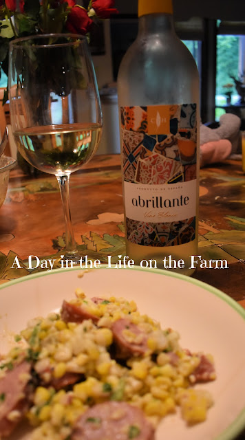 Mexican Street Corn Salad and Wine
