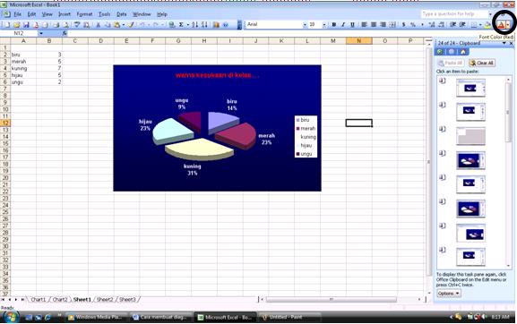 Mari Belajar: Cara membuat Grafik menggunakan ms.excel 2003