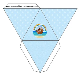 Noah´s Ark for Boys Free Printable Pyramid Box.