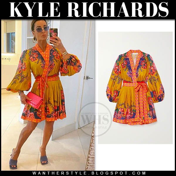 Kyle Richards' Black Floral Cutout Dress