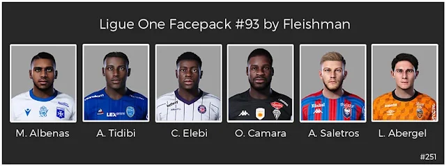 Ligue 1 Facepack #93 For eFootball PES 2021