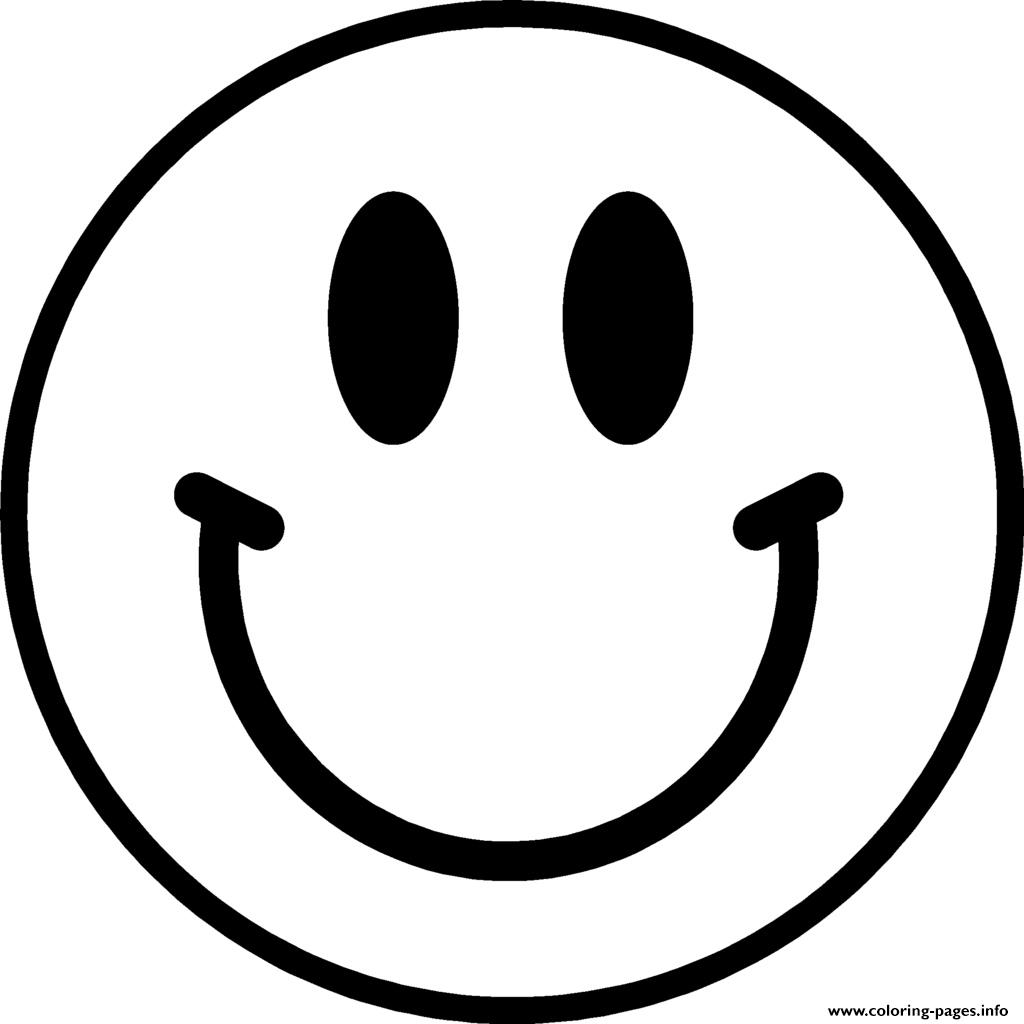 Print Smile Emoji Coloring Pages