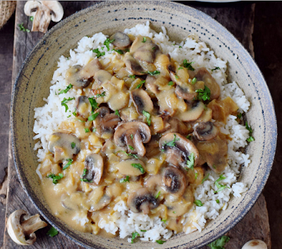 VEGAN MUSHROOM STROGANOFF #vegetarian