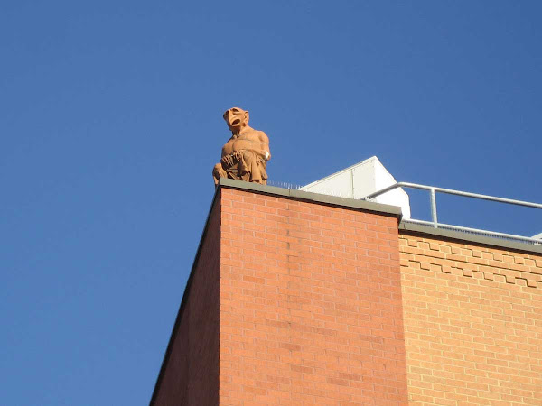 Blissville Gargoyle - Above Van Dam and 35th St. in Blissville, Queens.