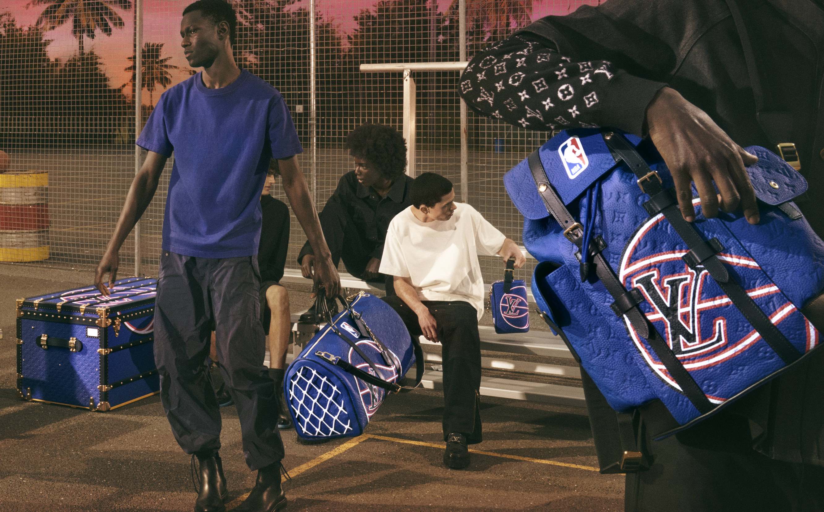 Mochila De La Nba En Cuero De Gran Capacidad Louis nuevo