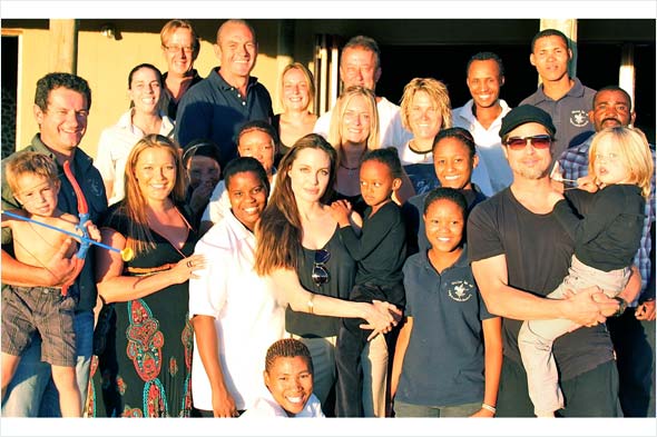 Movie stars and philanthropists Brad Pitt and Angelina Jolie donated 2 