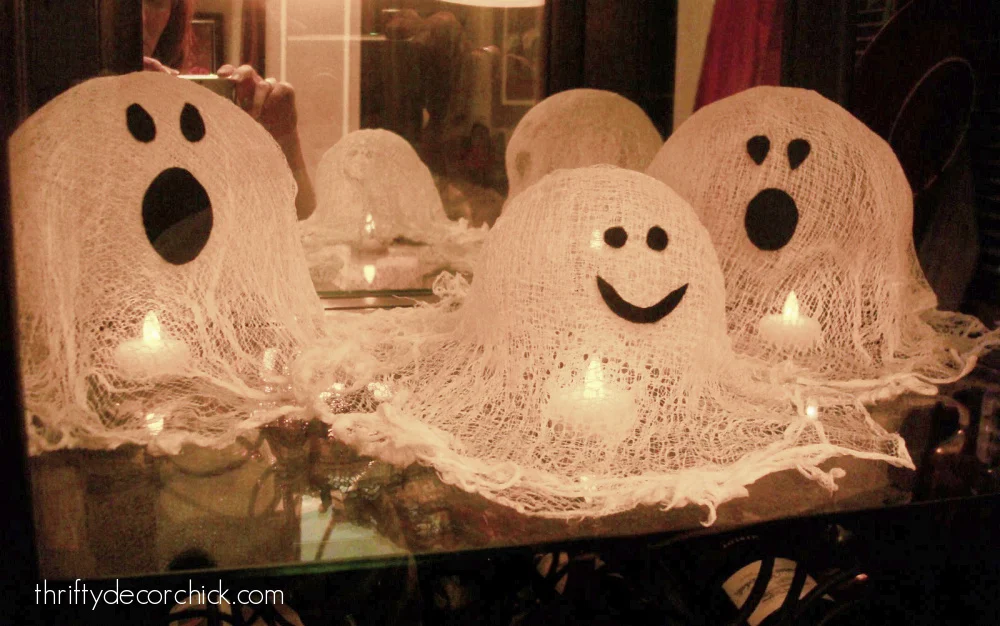 cheesecloth ghosts craft