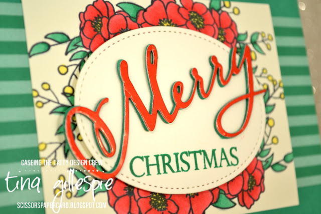 scissorspapercard, Stampin' Up!, CASEing The Catty, Bloom And Grow, Merry Christmas To All Bundle, In Colour DSP, Stampin' Blends, Christmas