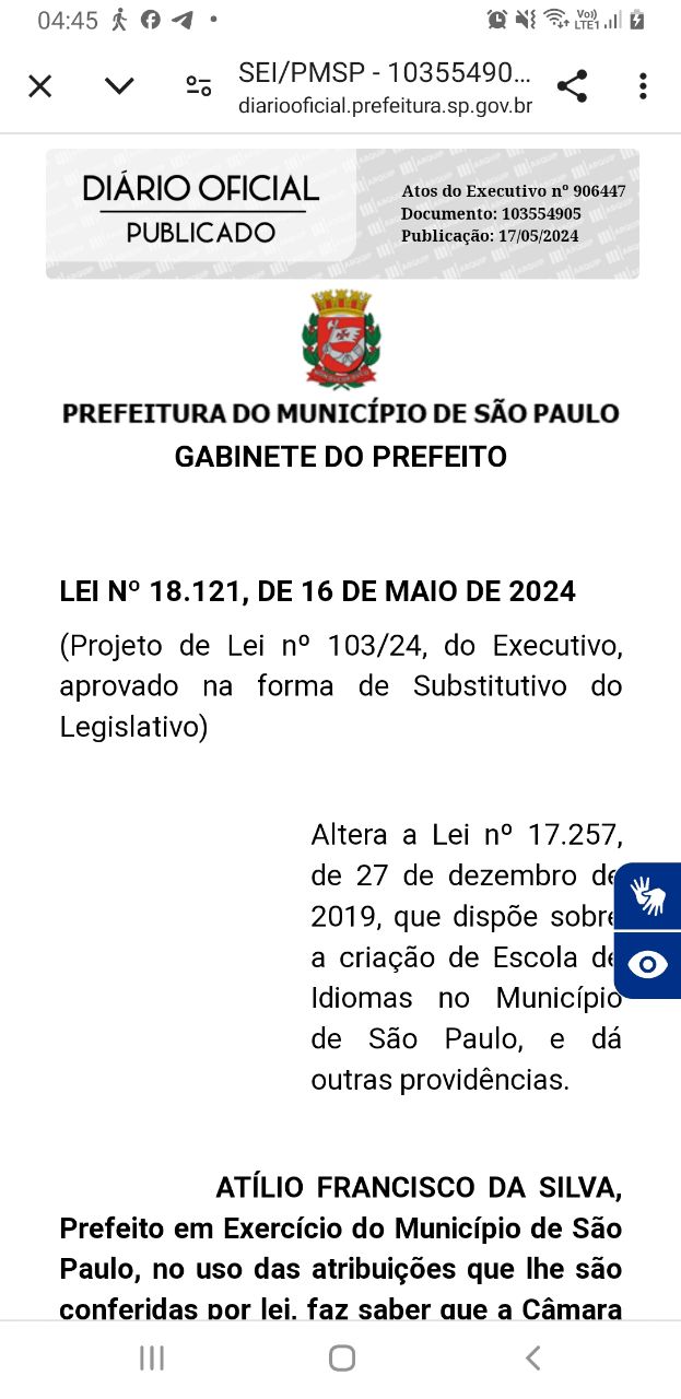 Altera a Lei nº 17.257, de 27 de dezembro de 2019, que dispõe sobre a criação de Escola de Idiomas no Município de São Paulo