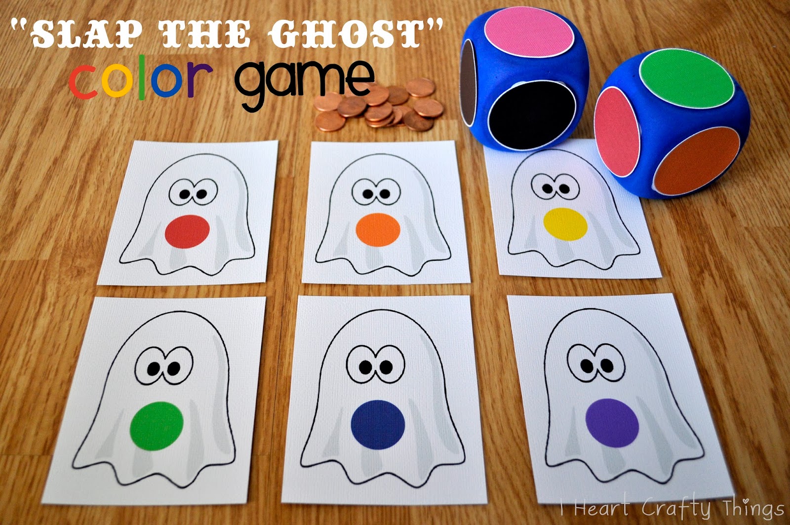  Slap the Ghost Halloween  Color Game I Heart Crafty Things