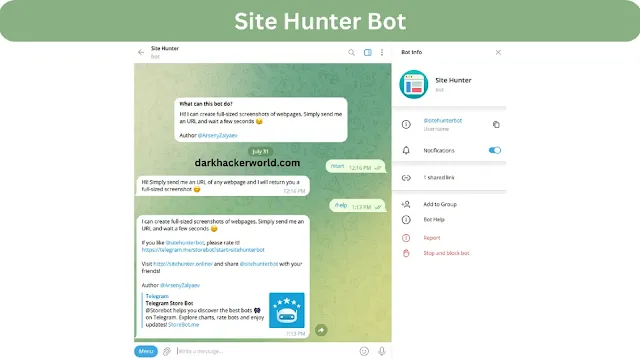 Site Hunter Bot