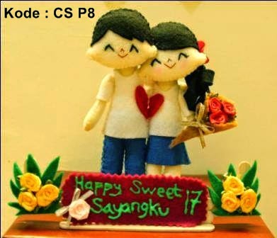 KADO WISUDA HADIAH ANIMASI UNIK BONEKA COUPLE JUAL FLANEL 