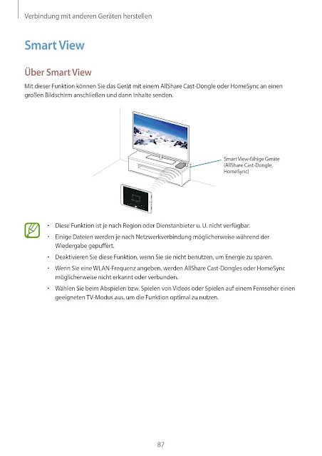 Bedienungsanleitung Handbuch Benutzerhandbuch Samsung Galaxy Tab A SM-T550 SM-P550 Tablet