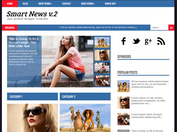 Smart News Responsive Blogger Template