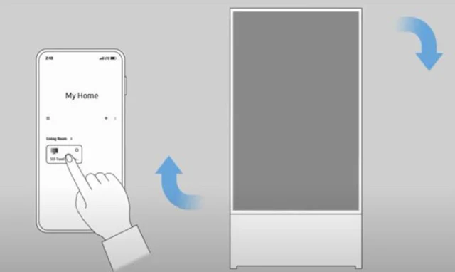 cách xoay màn hình tivi Samsung ngang dọc