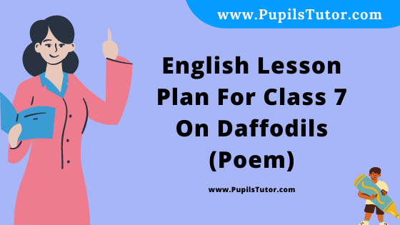 Free Download PDF Of English Lesson Plan For Class 7 On Daffodils (Poem) Topic For B.Ed 1st 2nd Year/Sem, DELED, BTC, M.Ed On Mega And Macro Teaching Skill In English. - www.pupilstutor.com