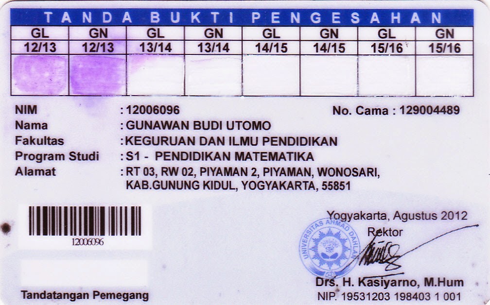 KTM (Kartu Tanda Mahasiswa) yang wajib diketahui