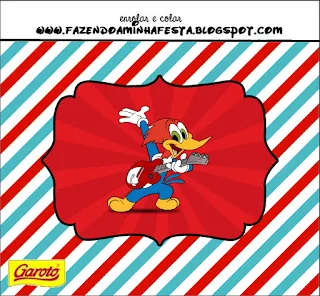 Woody Woodpecker Free Printable Candy Bar Labels. 