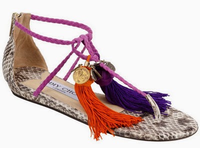 sandália versão flat com tassel Jimmy Choo