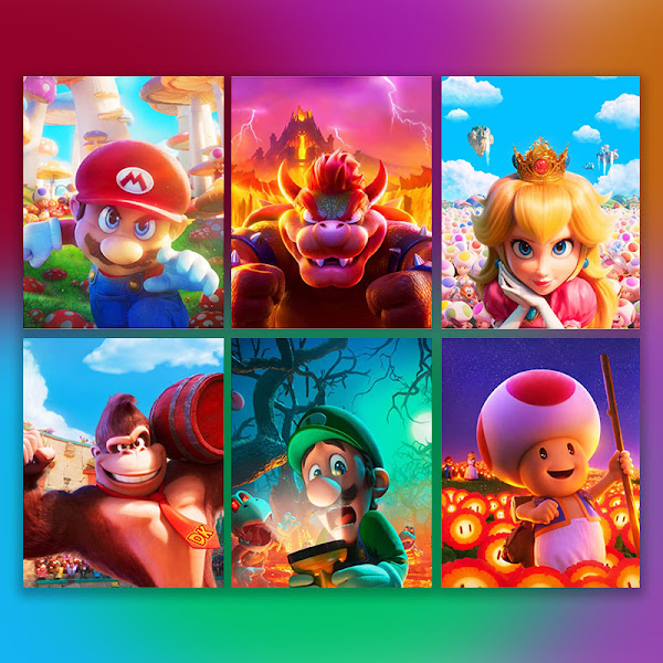 Super Mario Movie Poster Set 6 PCS