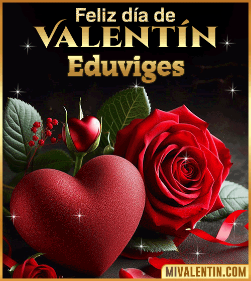 Gif Rosas Feliz día de San Valentin Eduviges