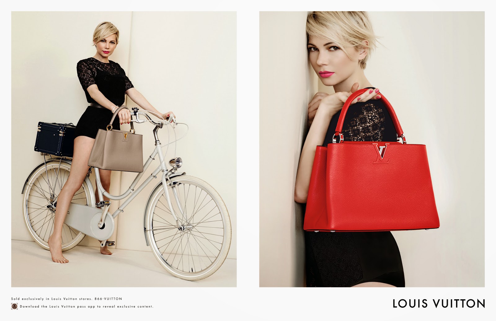 Michelle Williams for Louis Vuitton: The Lockit, The Capucines and The Alma