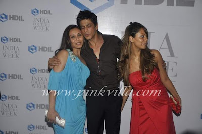 Shahrukh Khan, Gauri and Rani at HDIL opening bash