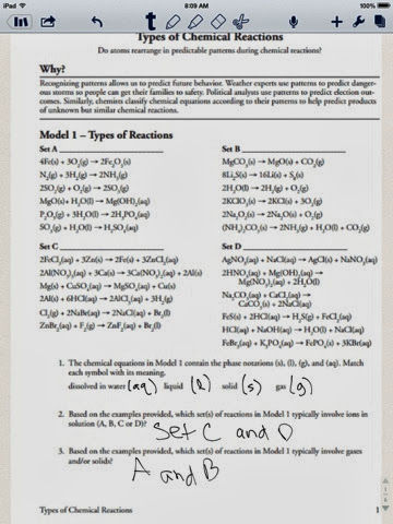 Worksheet Types Of Chemical Reactions Pogil Answers + My ...