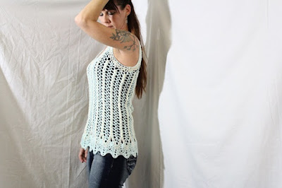 utorial, how to, free pattern, crochet, tank top, blouse, shirt, easy, lace, beginners