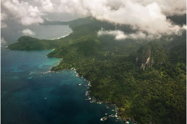 An aerial photo of south Principe. Credit: Alexandre Vaz