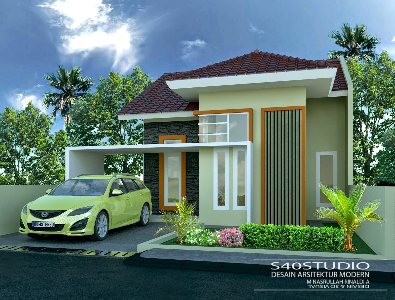 Desain Rumah Minimalis Modern Lebar 6 Meter Gambar Desain Rumah