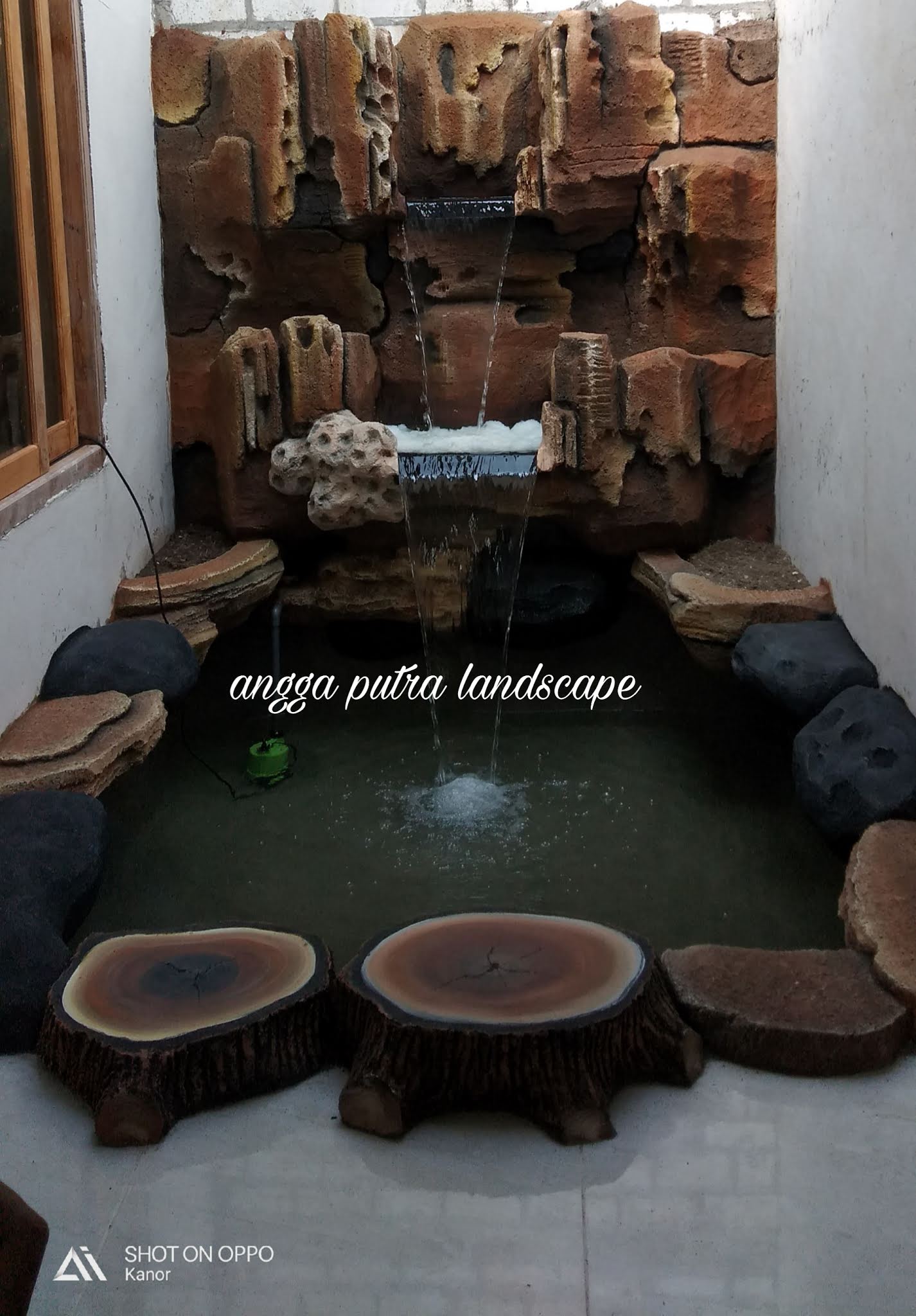 Jasa pembuatan kolam tebing | kolam ko,i | relief air terjun ponorogo