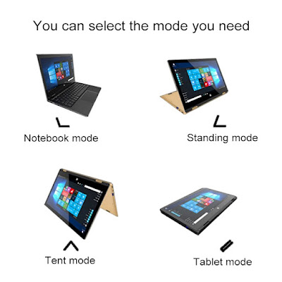 4 Mode Perubahan Laptop HP EliteBook x360 1030 G3 (Laptop Mode, Standing Mode, Tent Mode, Tablet Mode)