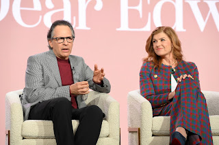 Jason Katims, Creator/Executive Producer, and Connie Britton from “Dear Edward” speak at the Apple TV+ 2023 Winter TCA Tour at The Langham Huntington Pasadena.