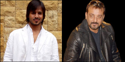 Vivek Oberoi and Sanjay Dutt 