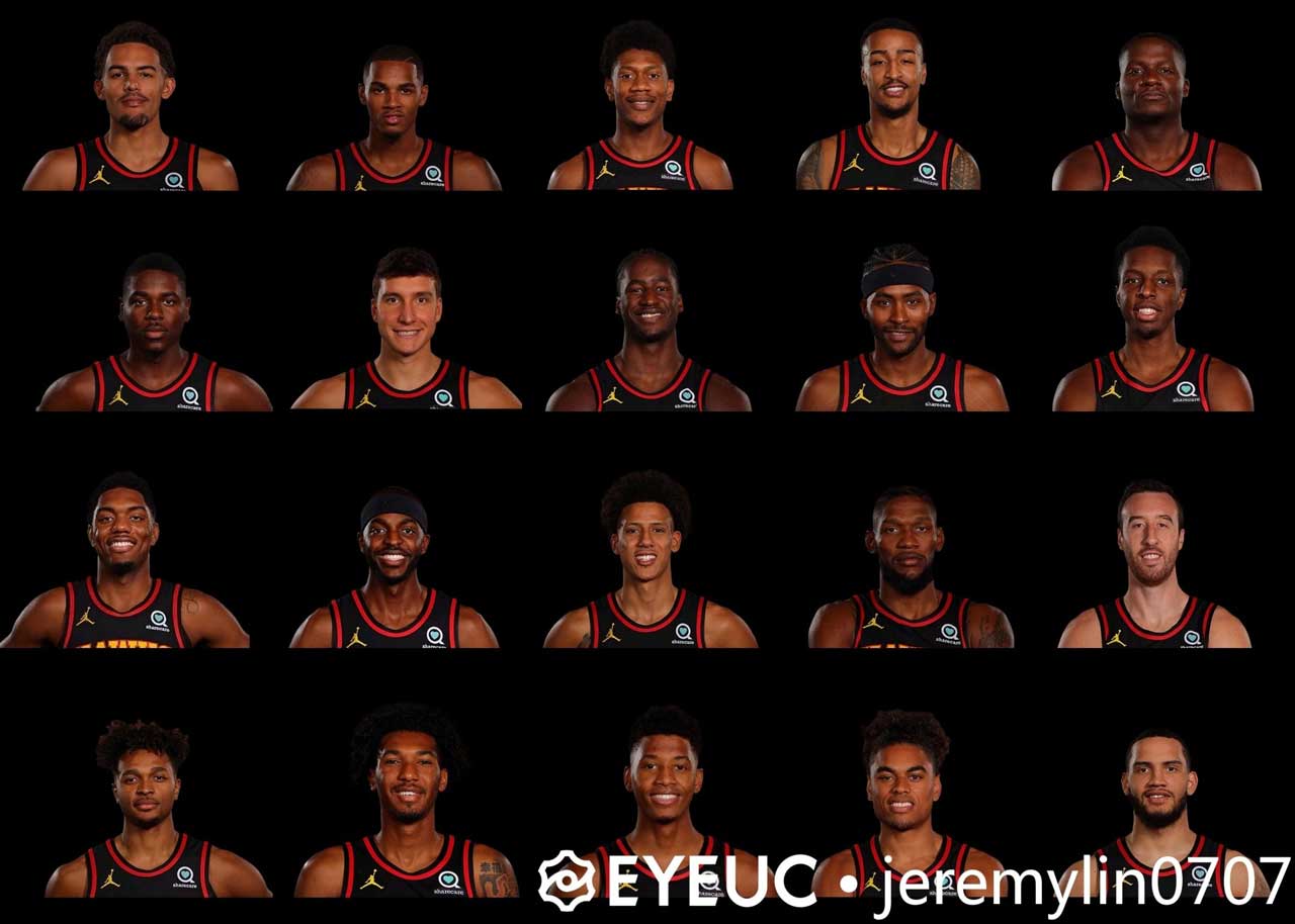 NBA 2K23 Atlanta Hawks 2022-2023 Headshot Portraits