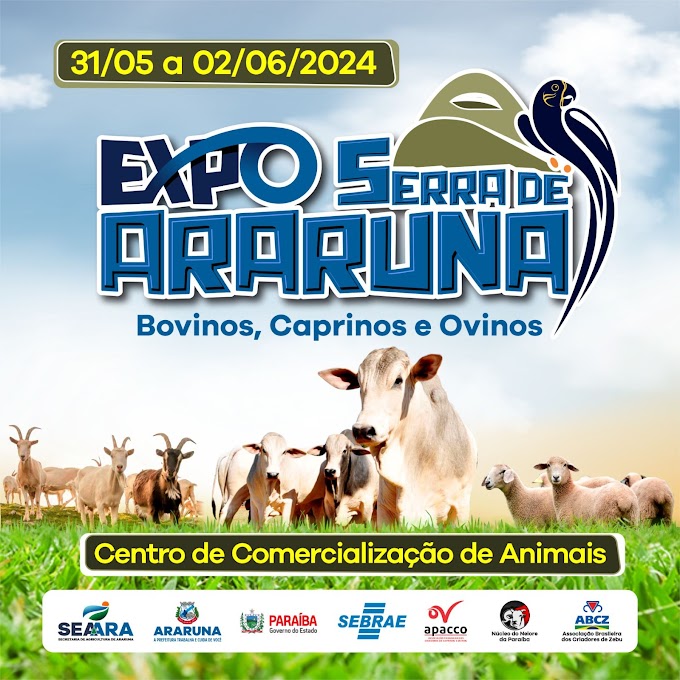 1ª Expo Araruna será de 31 de maio a 02 de junho