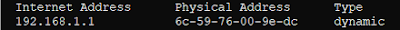 mac address of the router
