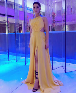 Mehreen Pirzada in Yellow Dress for Zee Apsara Awards