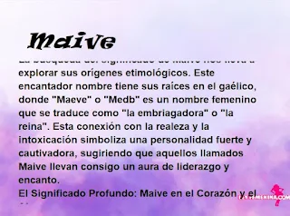 ▷ Significado del nombre Maive