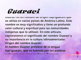 significado del nombre Guaraci