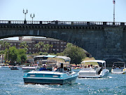 Boats going through the channel under the London Bridge in Lake Havasu City, . (dsc )