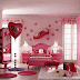 Pink interior design room