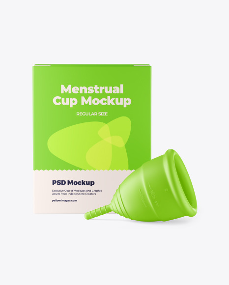 Matte Menstrual Cup Package Mockup