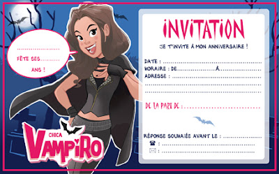 Invitation chica vampiro