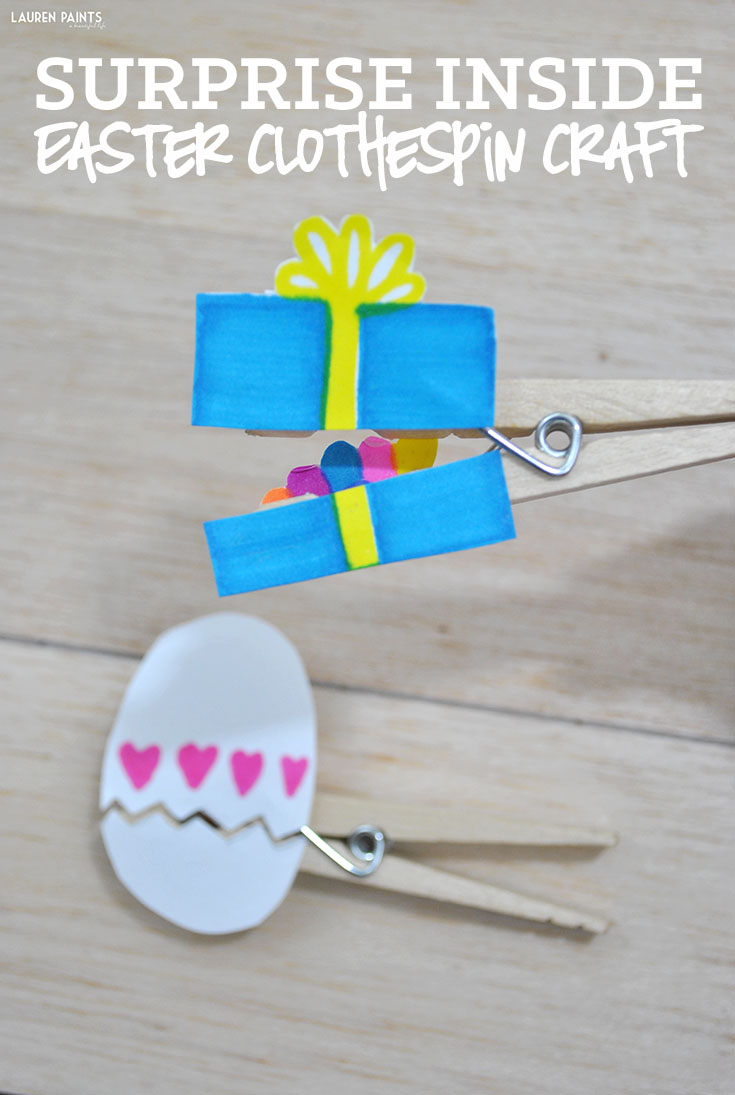 Surprise Inside Easter Clothespin Craft 